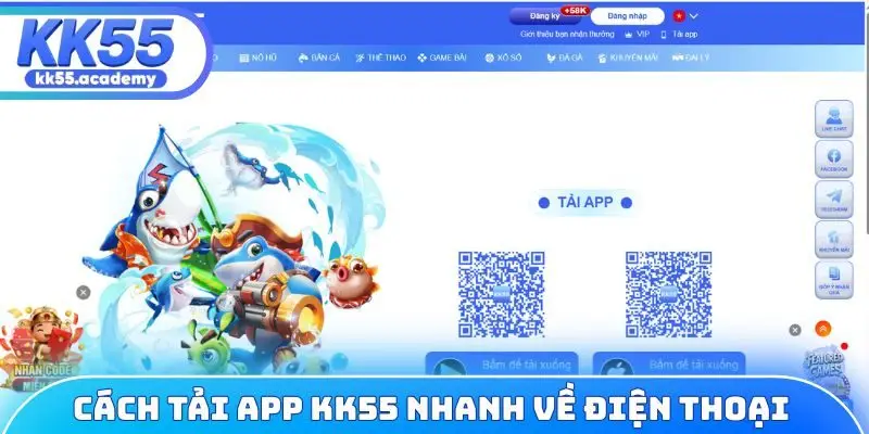 Cách tải app KK55 nhanh về điện thoại